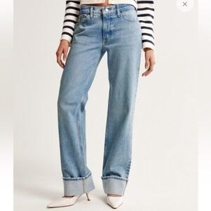 abercrombie low rise baggy jean